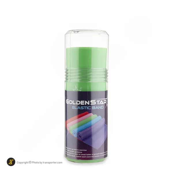 % کش بدنسازی پیلاتس گلدن استار2 متری مقاومت متوسط LS3555 BRS | سبز