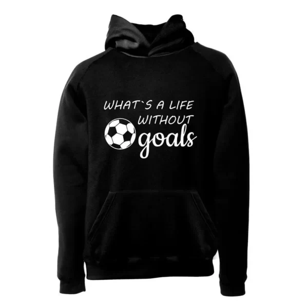 % هودی ورزشی فوتبال فشن لاین FTBL 77 | مشکی/سفید