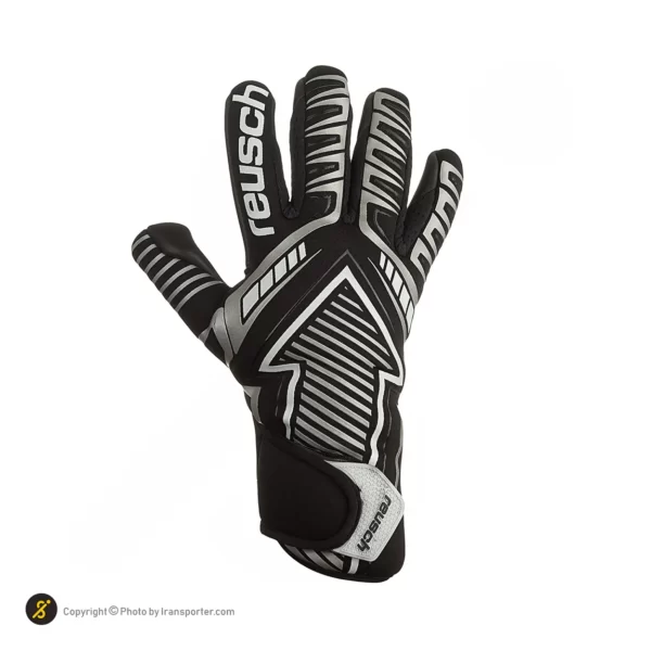 % دستکش فوتبال گلری دروازه بانی ARROW Reusch ATH | مشکی/طوسی