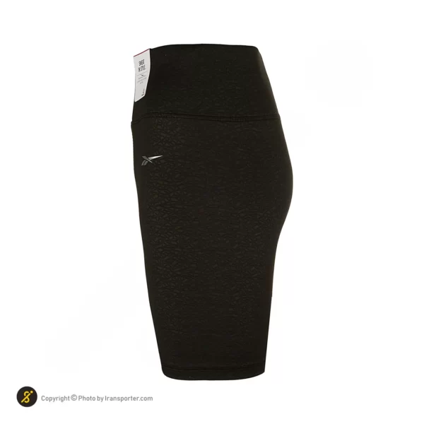 % شلوارک ورزشی زنانه طرح ریبوک کمر دار RBK01 KHS | مشکی