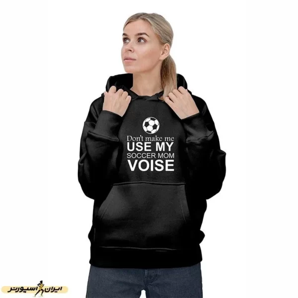 % هودی ورزشی فوتبال فشن لاین FTBL 46 | مشکی/سفید