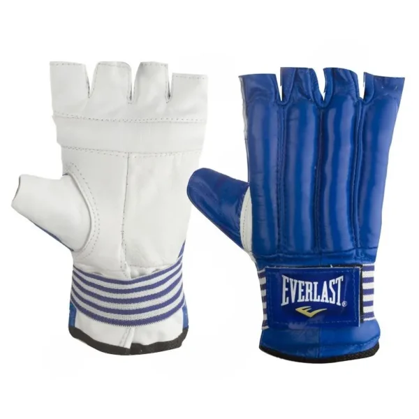 % دستکش کونگ فو چرمی Everlast BYT | آبی/سفید